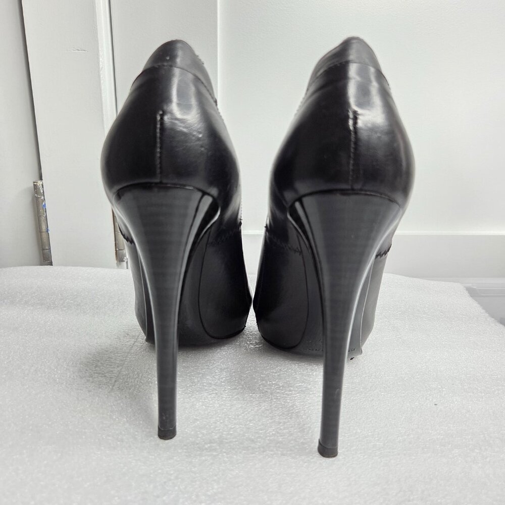 Women's Burberry Prorsum Black Leather Stiletto Pumps - Size 41 - Picture 7 of 12